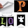 Halloween Decorations Indoor for Party, Happy Halloween Banner Decor, Scary Hanging Banner with Pumpkin Ghost Decorations for Office Home Room Mantel