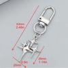 Stylish Four Pointed Star Moon Keychain Dainty Keyrings Pendant Accessory Perfect for DIY Projects and Gift Giving