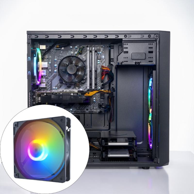 Quiet 12cm 4Pin Computer Case Fan 45CFM Airflow Durability ABS Material Forward Airflow Design