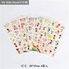 6PCS/set DIY Kawaii Cute Drawing Market Planner Book Diary Decorate Stationery Stickers PVC Transparent Scrapbooking