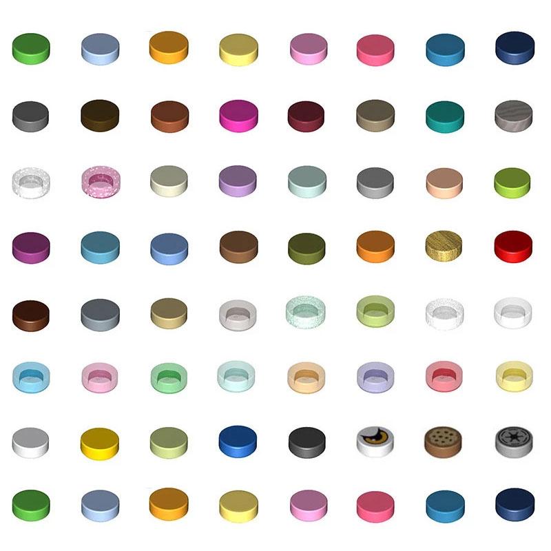 

900 шт. 52 цвета Городские строительные блоки Плоская плитка 1x1 Круглые кирпичи Сделай сам Просвещающие блоки Детали 98138 Блоки для детей Мальчиков Девочек 900 pieces