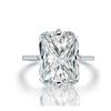 Elegant Princess Cut Engagement Ring for Women 18k White Gold Plated Cubic Zirconia Wedding Band Jewelry