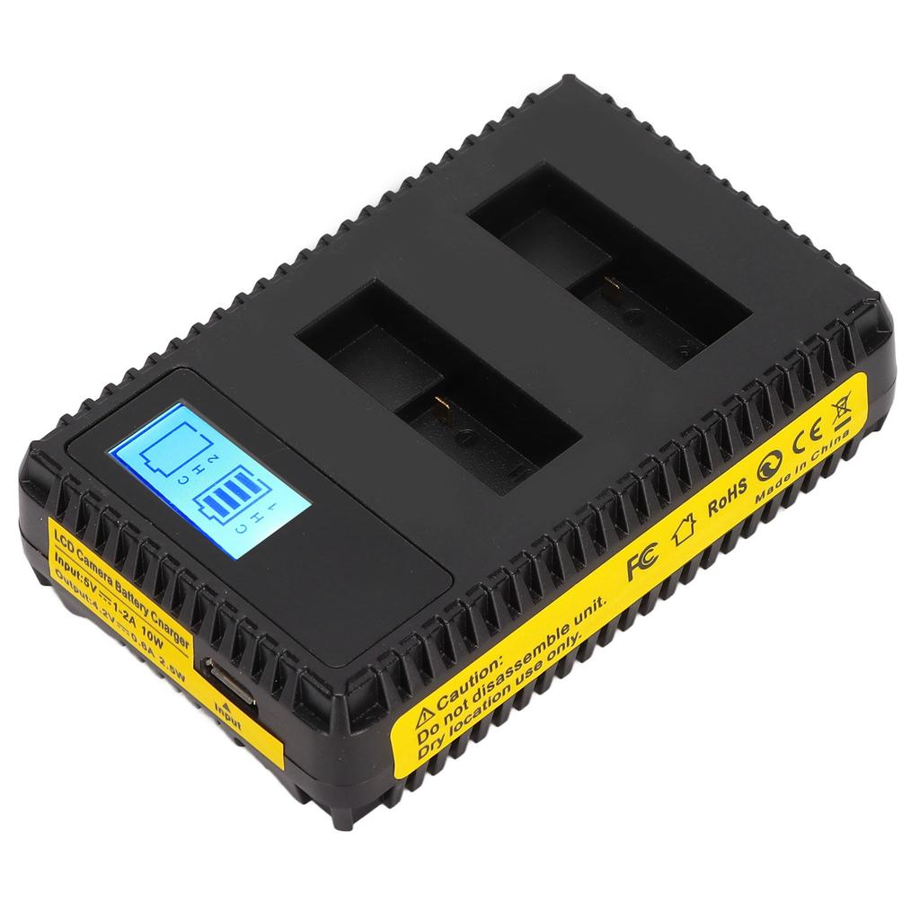 AHDBT‑801 Camera Battery Charger Multifunction Dual Slot Camera Battery Charging Station for Camera Battery