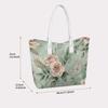 Elegant Floral Printed Tote Bag Fashion Casual Daily Carry Handbag for Ladies Outdoor Shopping