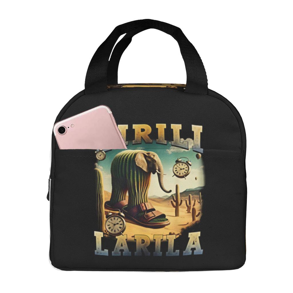 Italian Brainrot Lirili Larila Insulated Lunch Bag for Women Resuable Funny Meme Cooler Thermal Bento Box School