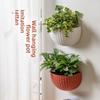 Wall Mount Planter With Rattan Style Wicker Design For Indoor Garden Decor