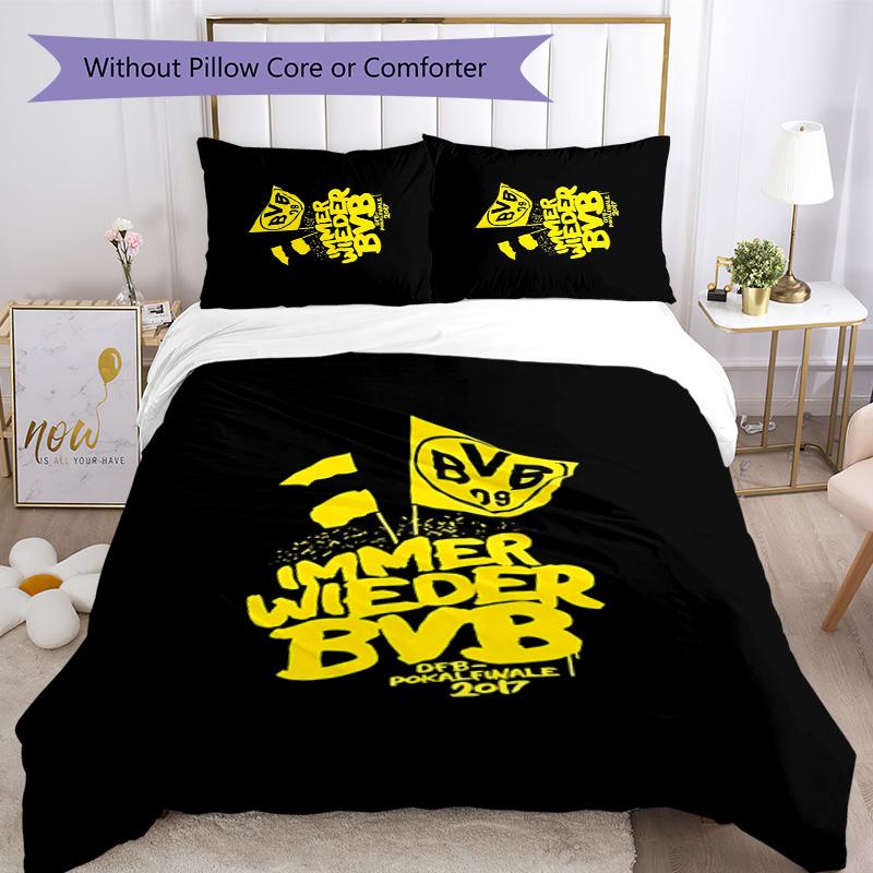 BvB 09 3pcs Bedding Set Duvet Cover Closure Includes 1 Duvet Cover & 2 Pillowcases for All Seasons Bedroom Home Dorm Decor