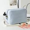 Makeup Bag Solid Color Large Capacity Zipper Closure Cosmetic Pouch Skin Care Product Travel Storage Pouch