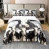 Farm Cow Duvet Cover Three-Piece Sunflower Quilt Cover Cute Cow Bedding Set