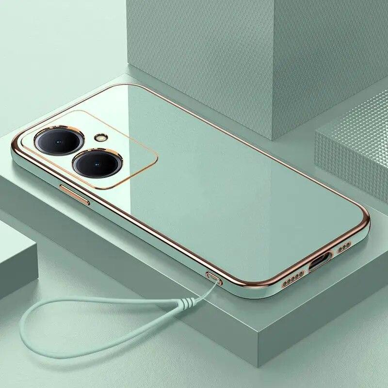 For Vivo Y27 Case Vivo Y35 + Phone Case VIVO Y78 Y78 Plus V29 Lite Cover VIVO V2249 Luxury Square Plating Shockproof Back Cover