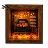 Unique Halloween Gifts Lighted Frame Ornaments Light Up Shadow Box Warm Ornaments Atmosphere LED Lights for Home Living Room Bedroom Decor