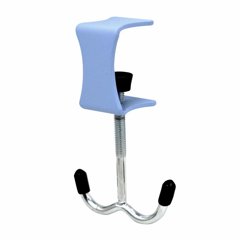 1PCS Multifunctional Double Hook School Bag Hook Desktop Detachable Mobile Bag Hanging Device Desk Side Bag Hook Punch-free Strong Bag Hook