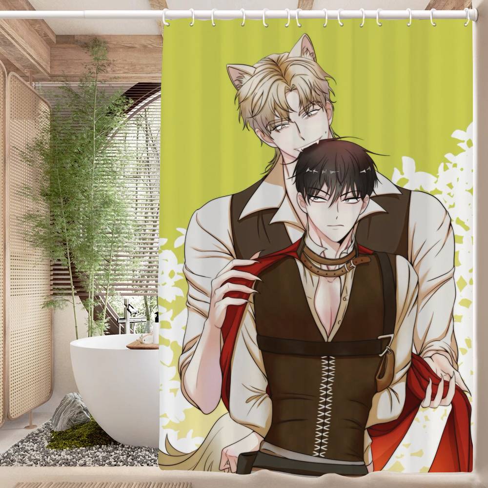 Ebbe in der Dämmerung Anime Duschvorhang - Wasserabweisend und auslaufsicher, Schimmel- und Mehltauresistent für