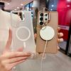 For Magsafe Camera Fold Stand Holder Bracket Phone Case For Samsung S26 S25 FE Ultra Plus A17 A26 A16 A56 Stand Magnetic Cover