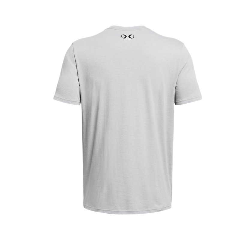 Under Armour Ua Multi Hit Letter Geometric Pattern Printed Crew Neck Short Sleeve T-Shirt Men T-Shirts Modern-Gray 1382858-012