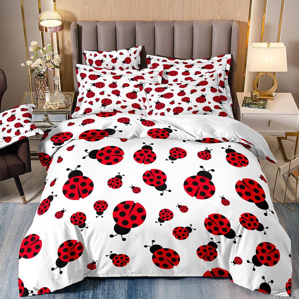 Children'S Cartoon Animal Panda Dog Toy Car Bedding 3D Digital Printing Three-Piece Set