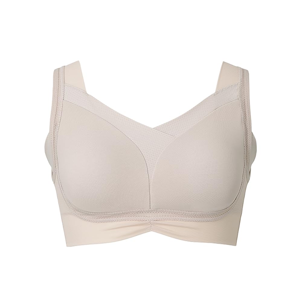 

Новый корректирующий бюстгальтер Yukine More Soft Comfortable Hold Bra 24 Cream Beige M [Bradelis York] Без косточек