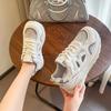 2025 New Shoes Summer Women's Little White Shoes Platform Sole Lightweight Casual Dad Shoes Breathable Mesh Sneakers Women