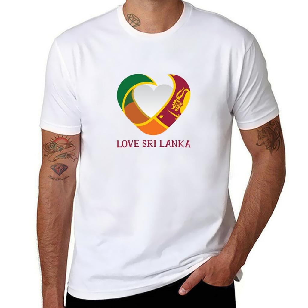 Sri Lanka Love Heart TShirt Plus Size Comfort Fit Tee