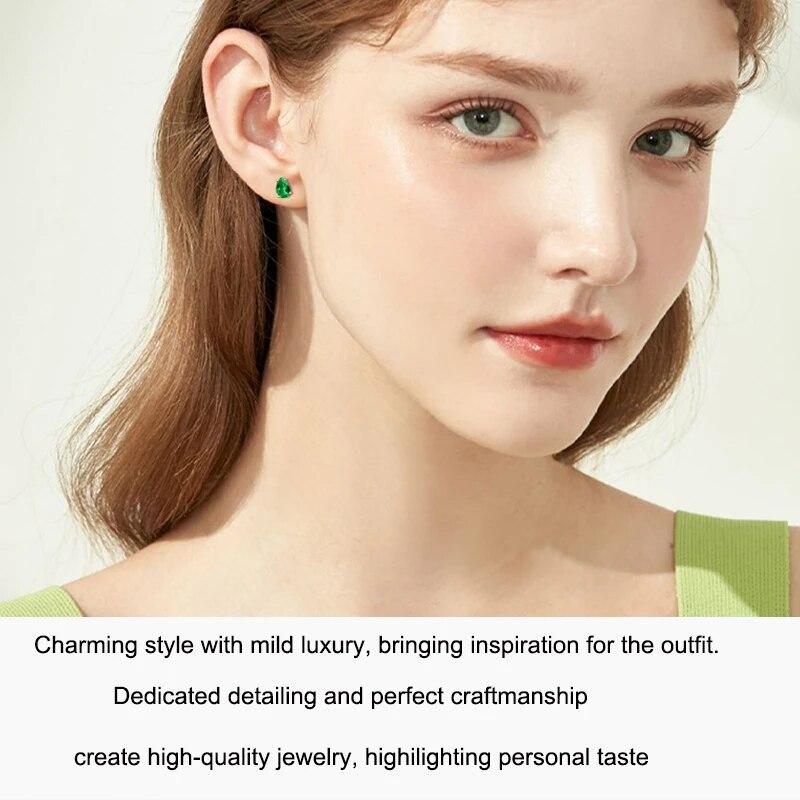 Diaspore Taş Saplama Küpe Kadınlar için 925 Ayar Gümüş Tanzanit Zümrüt Kaplama 18 K Sarı Altın Küpe Güzel Takı Hediye