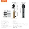 8FT Sliding Barn Door Hardware Kit, 330LBS Heavy Duty Barn Door Track Kit for Double Doors, Fit 3.7-4.3FT Total Wide and 1.3"-1.8" Thick 2 Door Panel,