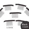 10 Pcs/Lot Cloth Wig Clips 6/8 Theeth Hair Extension Clips Wig Making Tool Wig Combs  for Wig Caps