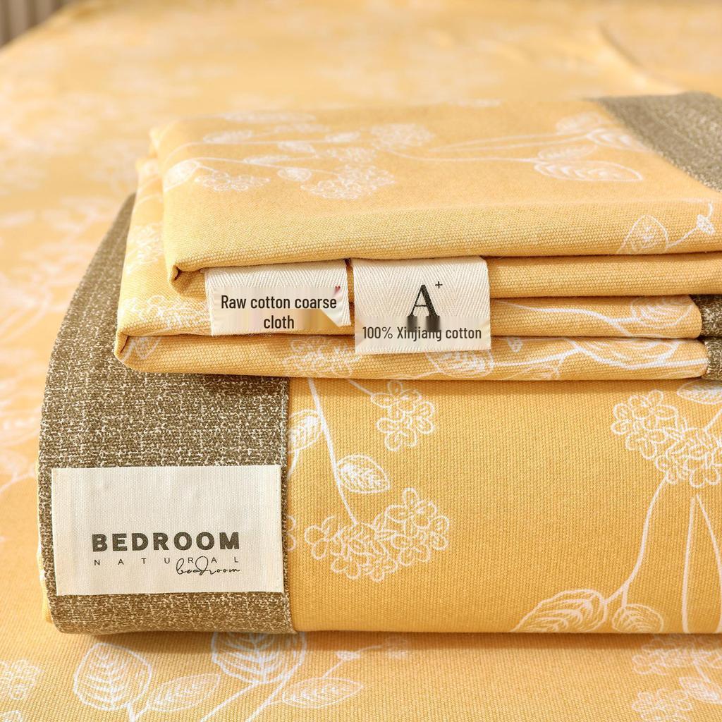 A-Class 100% Cotton Coarse Cloth Soft Bed Sheet for All Seasons