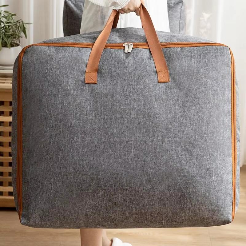 Large-Sized Quilt Storage Bag Waterproof Moving Bag Thick Cloth Luggage Bag For Clothes Dormitory Organizing Bag