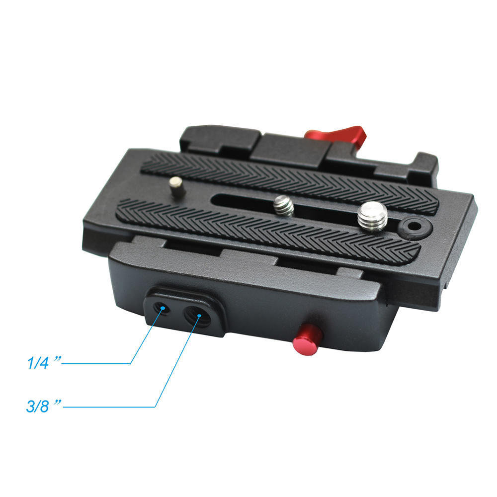 Quick Release Clamp Adapter + Quick Release Plate P200 Compatible for Manfrotto 501 500AH 701HDV 503HDV Q5