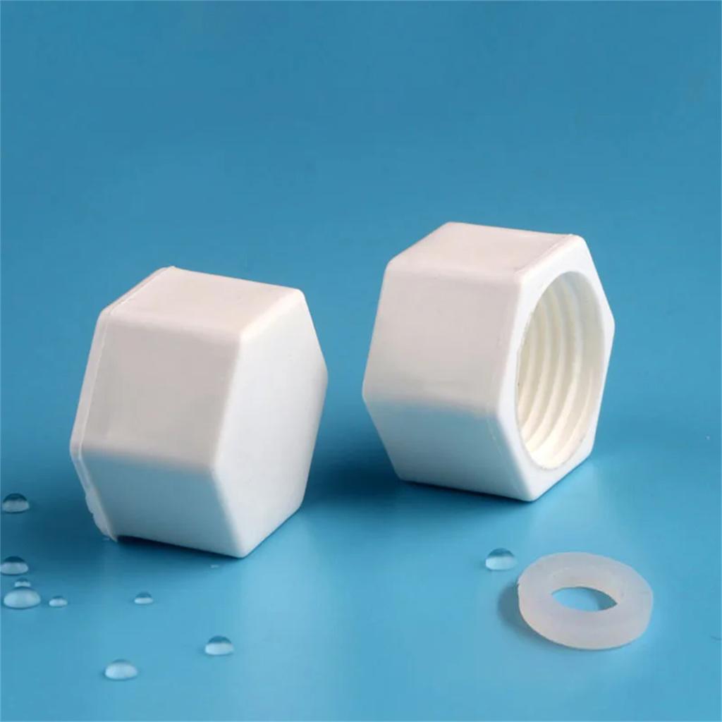 Garden Water Pipe End Connector Plastic and Stainless Steel 1/2'' 3/4'' 1'' Male/Female Thread End Cap PVC Tube Sealing Fittings