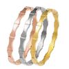 Women's Titanium Stainless Steel Bamboo Bracelet – Durable, Bath-Safe, and Colorfast, Perfect for Any Occasion