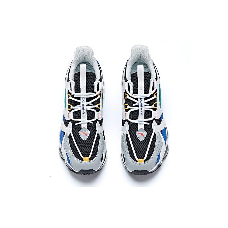 Anta Cushioning Breathable Impact Resistant Low Top Running Shoes Men's White Blue 912025504-1