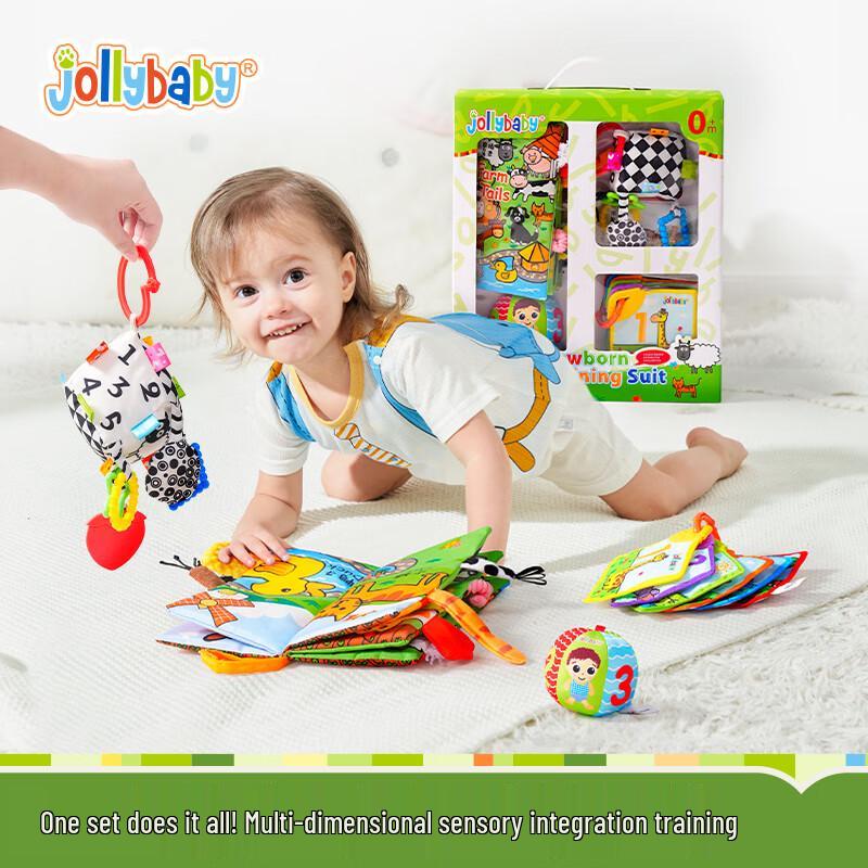 jollybaby Baby Cloth Book Early Education & Training Set
