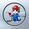 Cute Refueling Cat Fuel Cap Decal, Waterproof Self-Adhesive Vinyl Sticker, Durable Ornament for Auto SUV Motorcycle Tank Decor
