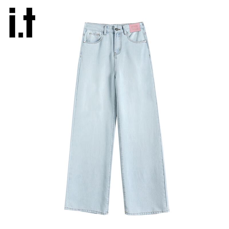 

Izzue It Women s Lyocell Loose Straight Wide-Leg Jeans S