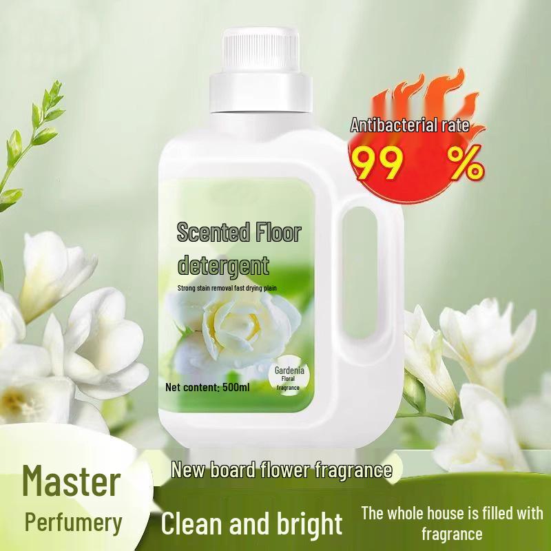 Gardenia Scented Tile Cleaner: Floor Mop Liquid, Long-Lasting Fragrance, Strong Stain Remover