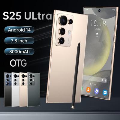 New 7.3'' S25 Ultra Smartphone, Android 14, 8+256GB, True 4G, High-End Mobile Phone