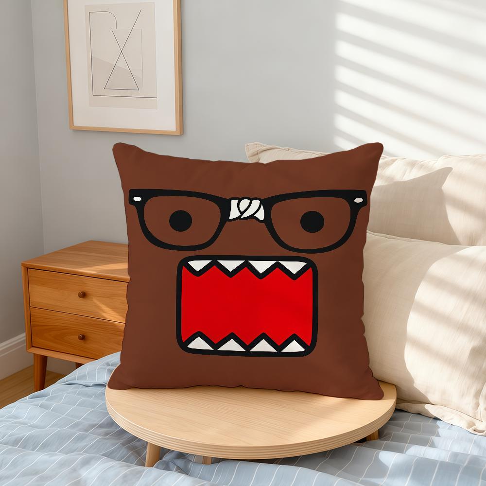 Cartoon D-Domo kun Cute cushion cover Home Office Convenient Nordic Simplicity Hit With Zipper Cushion Cover