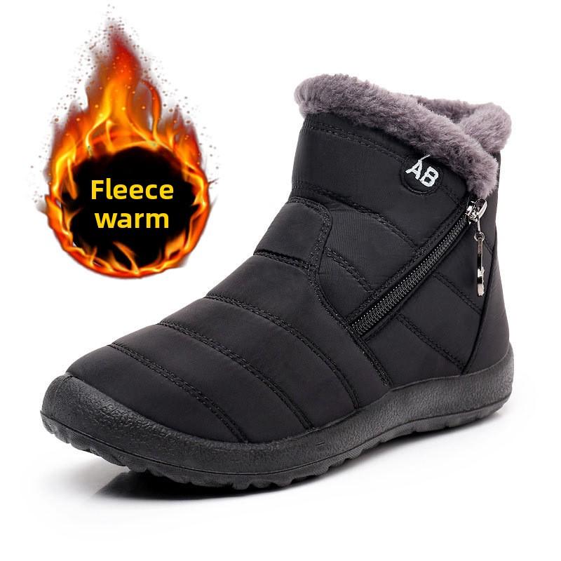 Женские удобные зимние сноубутсы с флисом мужские короткие ботинки на мягкой подошве для улицы подходят для всех сезонов чтобы сохранять тепло и уют 36 1979₽