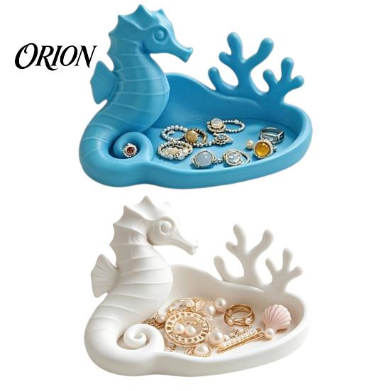 Minimalist Vanity Tray Seahorse Coral Jewelry Tray, 3D Printed Ocean Themed Ring Earring Decorative Trinket Holder, Dish for Table Desktop Storage