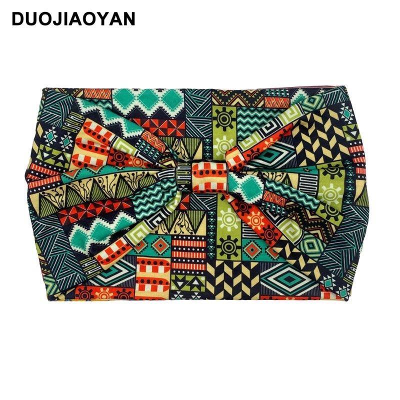 Knot Headband, Color Blocked Pattern Printed Sports Headband, Fashionable Polka Dot Wide Edge Elastic Headband