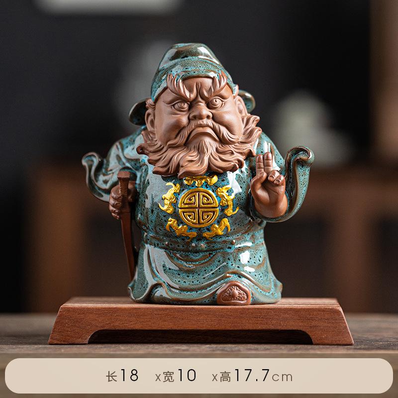 Zhong Kui ceramic sculpture Zen home porch office desktop Chinese decoration modern arts and crafts fortune