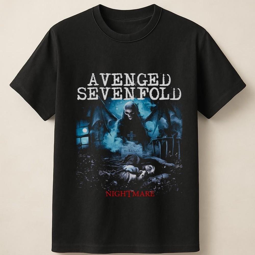 Avenged Sevenfold Nightmare Сцена Покрытия Лунная Могила Унисекс Футболка Унисекс Футболка XXXXL