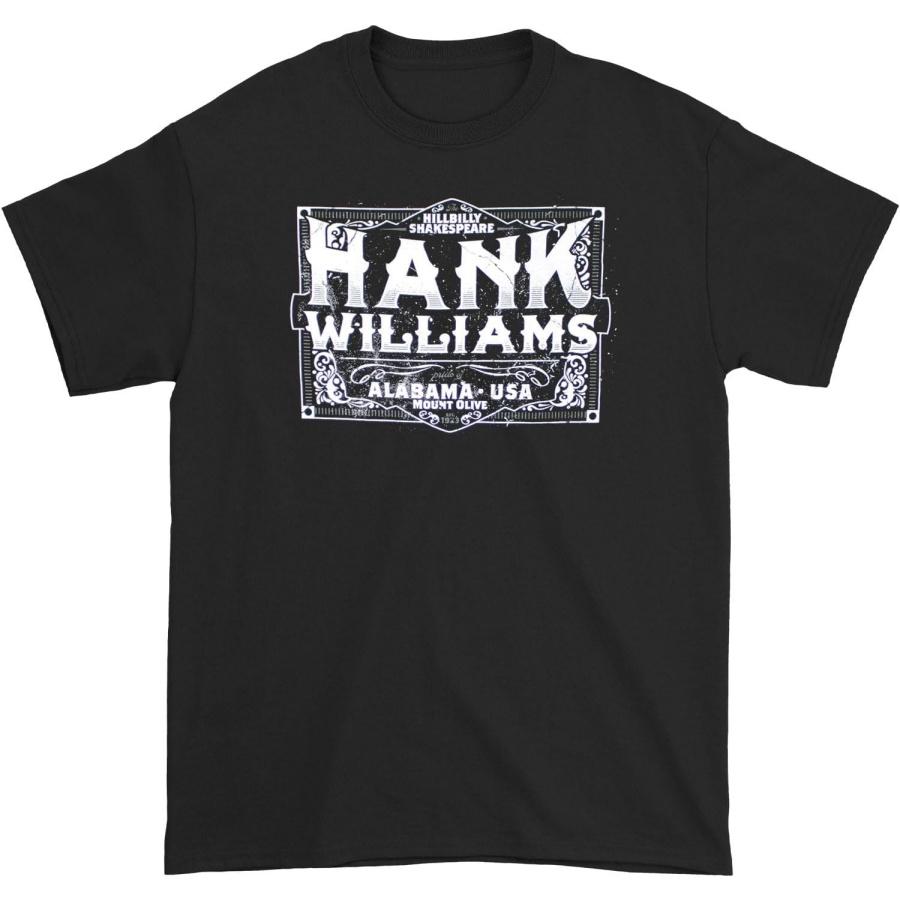 Men s Hank Williams The Hillbilly Shakespeare T-Shirt Black S