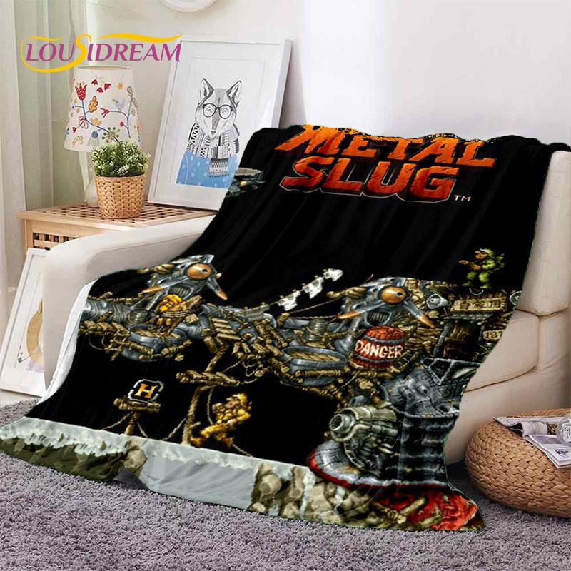 Metal Slug Κλασικό Ρετρό Παιχνίδι Κινούμενο Σχέδιο Μαλακές Κουβέρτες Φλας Νηλ, Κουβέρτα Ρίψης Άνετη Κουβέρτα για Πικνίκ Κρεβάτια Σπίτι Υπνοδωμάτιο Δώρο