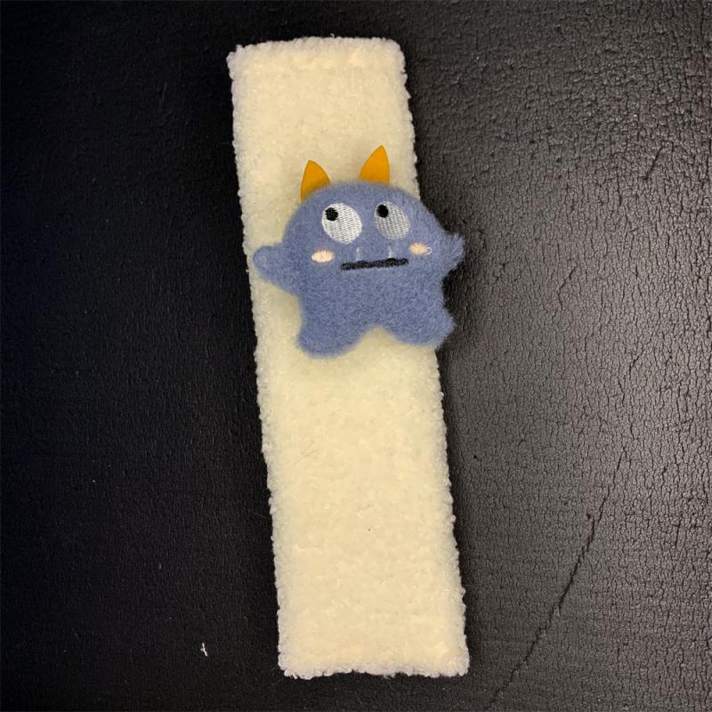 Cute Cartoon Plush Seatbelt Cover Seat Belt Harness Cushion Auto Shoulder Strap Protector Pad For Children/ Kids