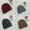 Letter R Printing Knitted Hat Solid Color Beanie Caps Windproof Fashion Gifts