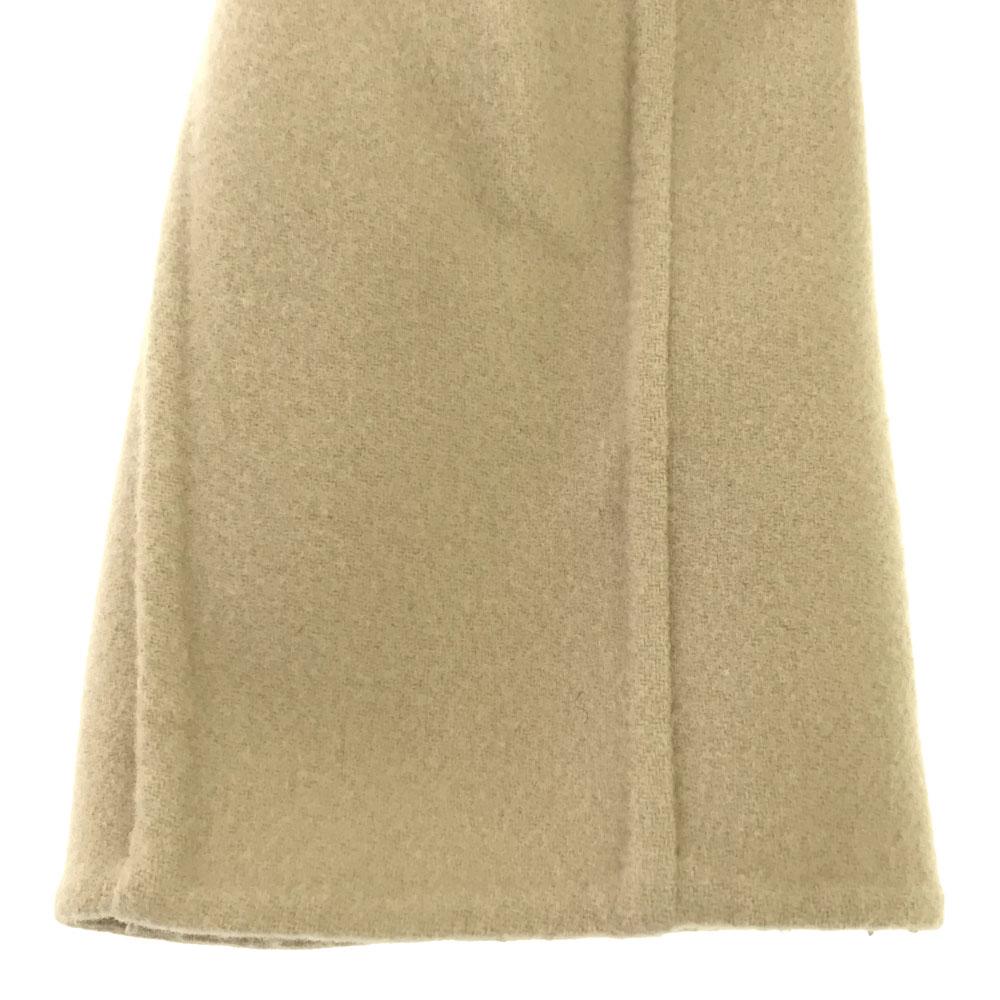 ELENDEEK wool blend Hoody Long coat 1 off white Waist belt Women Used