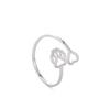 Cazador Adjustable Hollow Cute Dog Cat Paw Stainless Steel Ring Love Heart Women's Ring Jewelry Birthday Party Gifts 2026 Trend