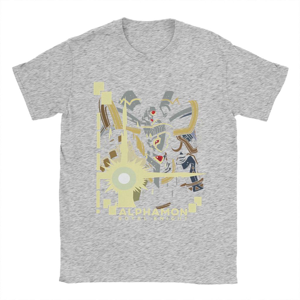 digimon alphamon royal knight T-Shirts Awesome 100% Cotton Tee Shirt O Neck Short Sleeve T Shirt Plus Size Clothing
